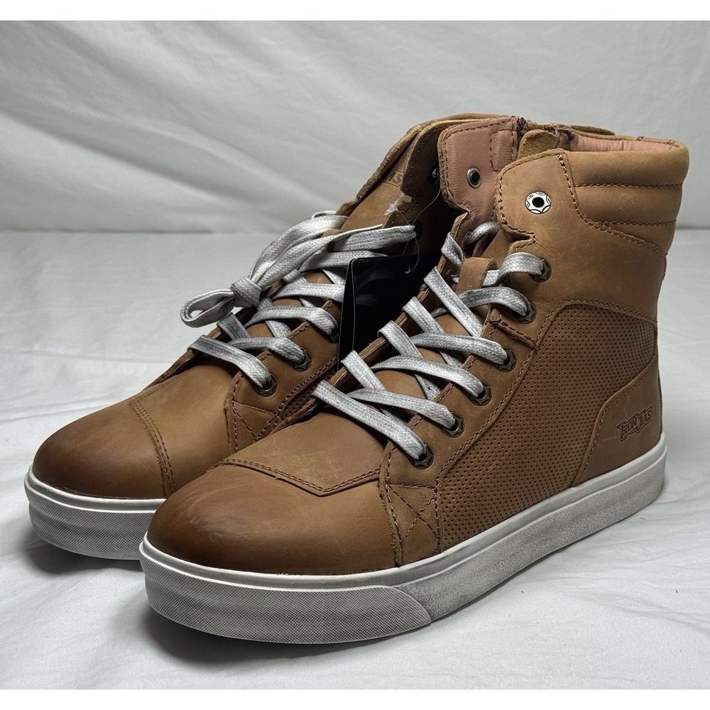 Iron Jias Leather High Top Sneakers‎ Men's 9.5 Brown Casual Boots JIA-XZ006
